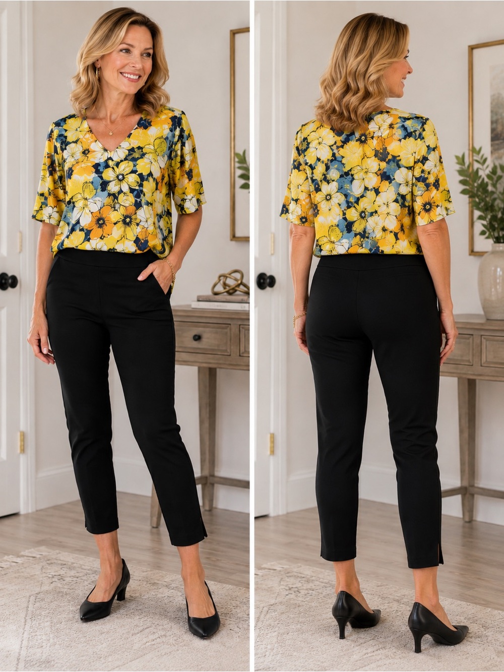 LOFT Black Slim Ankle Pants